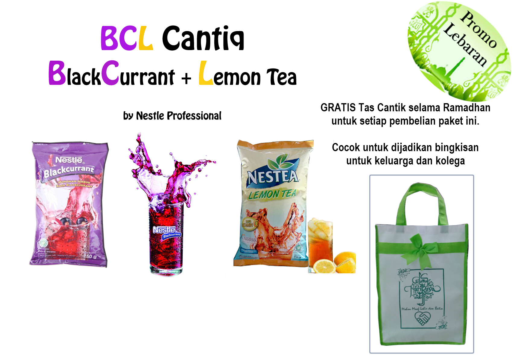 Nestle - Promo Lebaran BcL (Blackcurrant + Lemon Tea by Nestle Professional) Gratis Tas Cantik Untuk Parcel