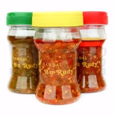 Paket Sambal Bu Rudy 3 Rasa Bawang Trasi Ijo Isi 3 Botol