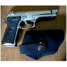Pistol Korek Api Laser Baretta Free Sarung - Silver
