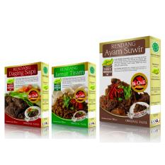 Rendang Daging Sapi, Jamur Tiram & Ayam Suwir semuanya NO CHILI