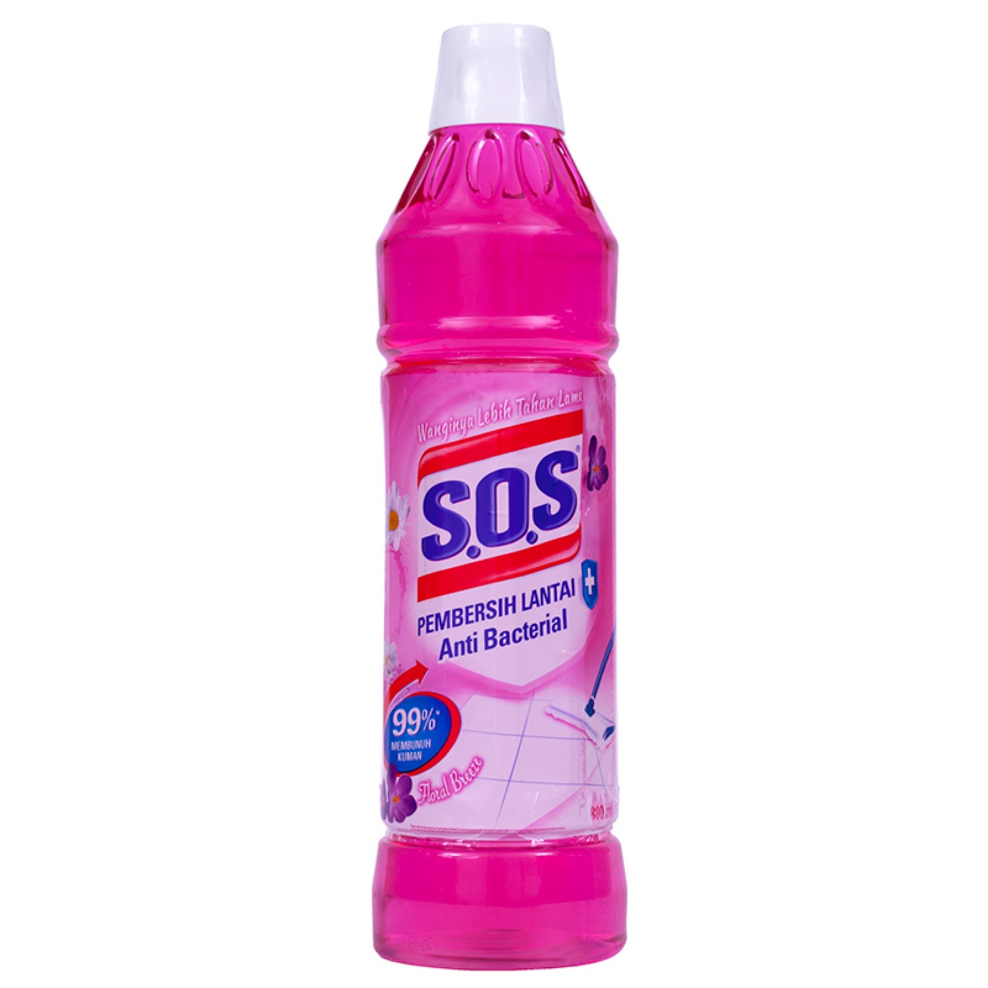 S.O.S Pembersih Lantai Floral Breeze 800 ml Botol