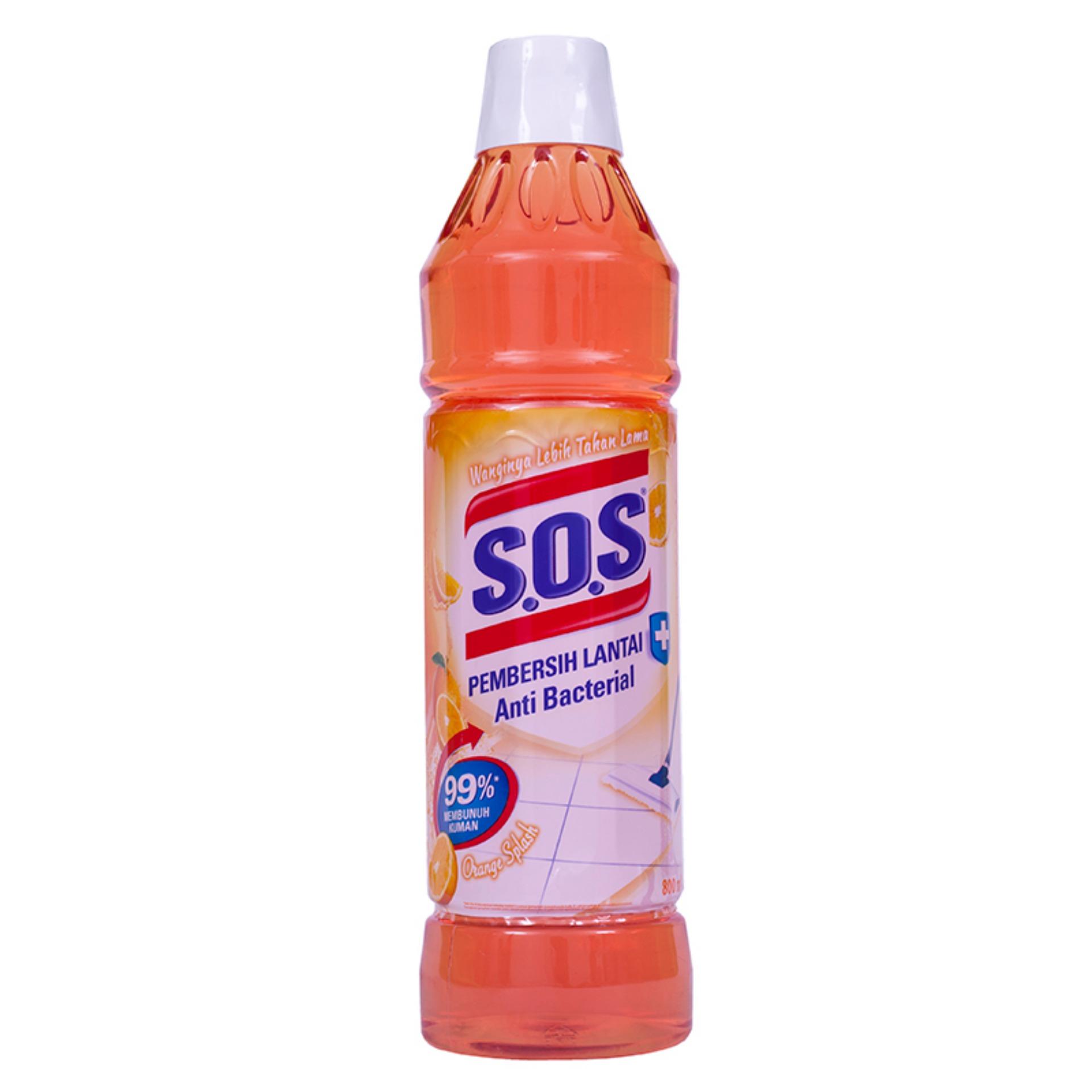 S.O.S Pembersih Lantai Orange Splash 800 ml Botol