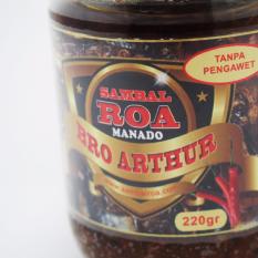 Sambal Roa Manado Bro Arthur, 220gr, Kemasan Botol Beling