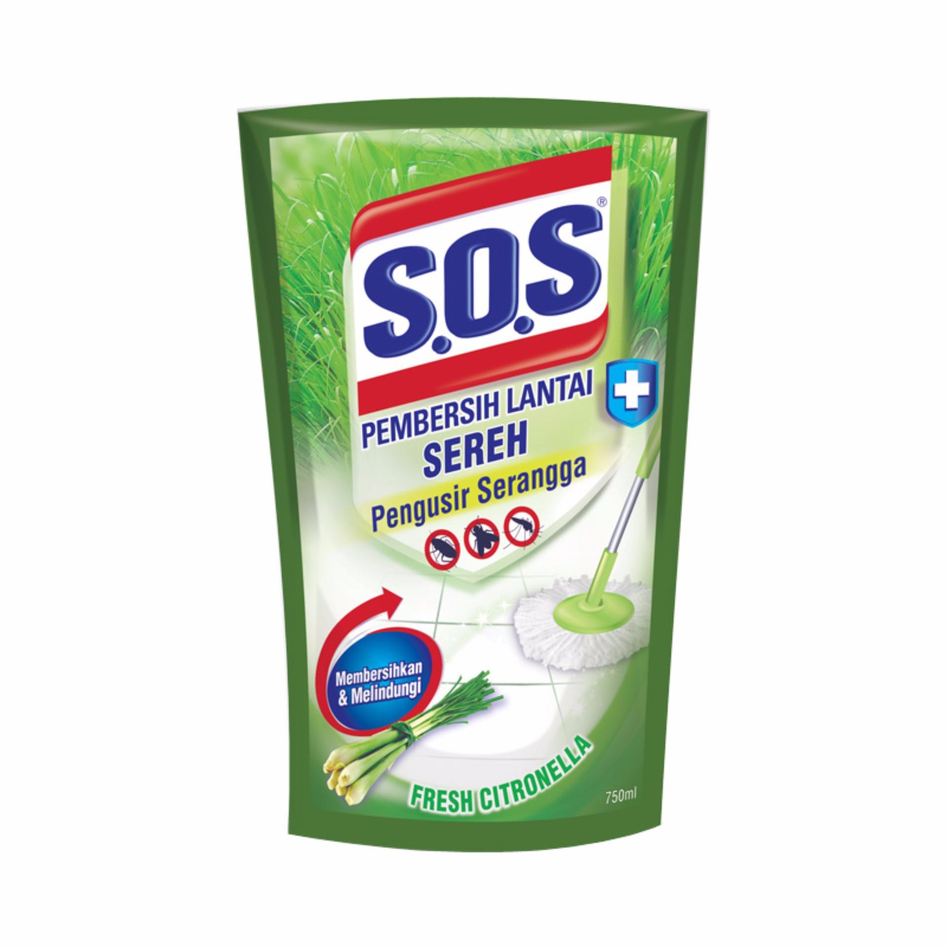 SOS Pembersih Lantai - Sereh Refill [750 mL]