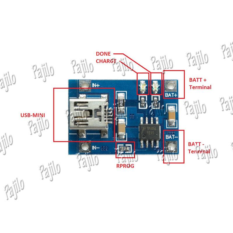 Modul Charger Casan Arduino 5V 1A micro USB 18650 Lithium Batre Battre ...