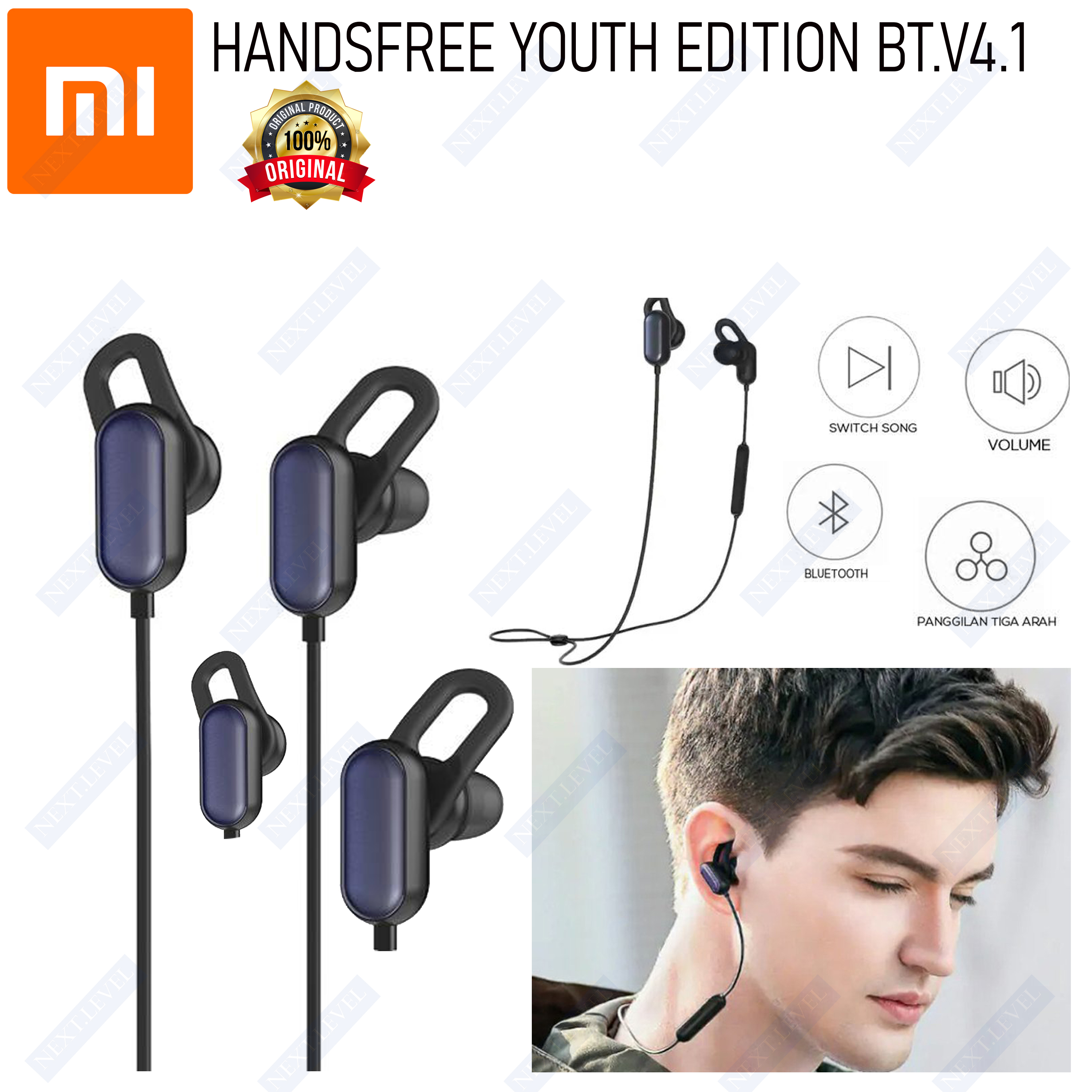 XIAOMI MI SPORT BT V4.1 EARPHONE HEADSET YOUTH EDITION ORIGINAL | Lazada  Indonesia
