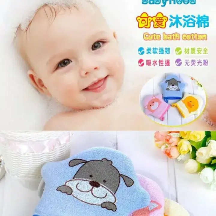 Spons Mandi Bayi Cute Newborn Baby Bath Sponge Bath Sponge Rub Infant Bath Brushes Cotton Rubbing Body Wash Towel Accessories For Kids Shower Tdc174 6 Lazada Indonesia
