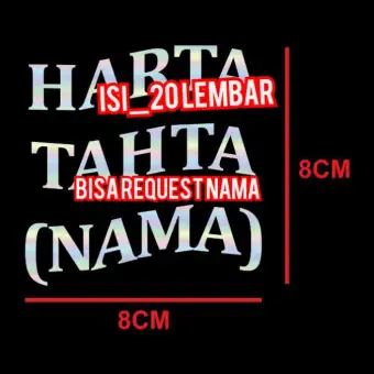 Bisa Request Nama Harta Tahta Nama Isi 20 Pcs Warna Hologram Lazada Indonesia