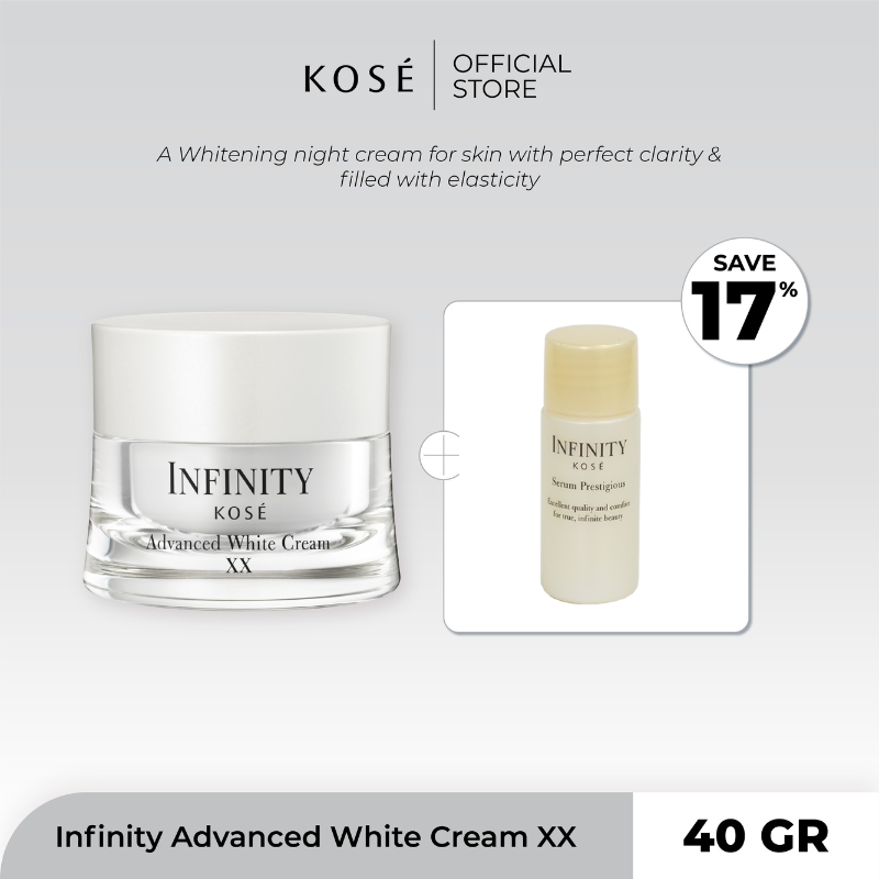 KOSE INFINITY ADVANCED WHITE CREAM XX - 40 G + FREE