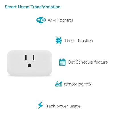 【Ready Stock】【Lowest Prize】 Smart socket wifi mobile phone timer switch socket remote control smart home U.S. regulations