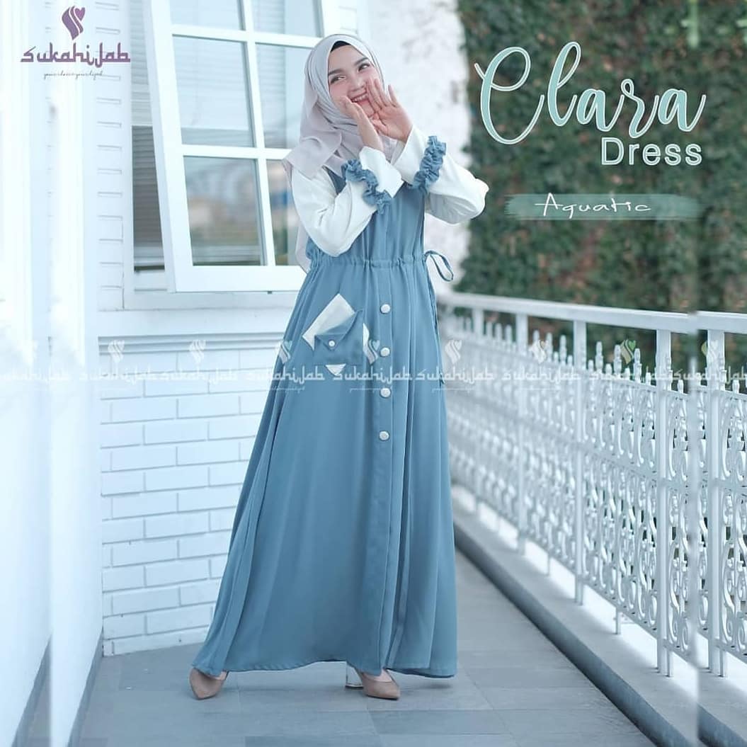 Veechia Clara Dress Baju Gamis Syari Model Baju Gamis Terbaru 2020 Gamis Remaja Lazada Indonesia