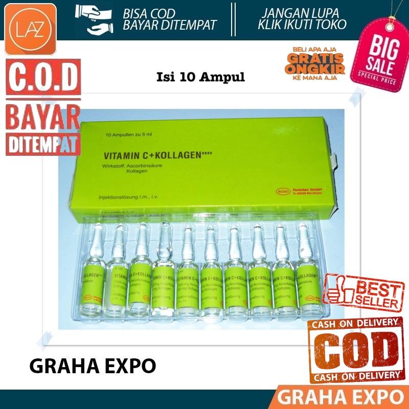 Promo Harga Heboh Rodotex Hijau Hologram Original 1 Box Isi 10 Ampul Nano VC Injection Vitamin C Vit C Suntik Injeksi Asli Holo Memutihkan Whitening Sudah Terbukti Khasiatnya Aman Laz COD Graha Expo