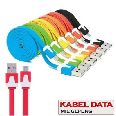 Kabel Data MR.D CM100 Warna Warni Micro USB 100CM Kabel data gepeng kabeldata murah kabel power bank powerbank