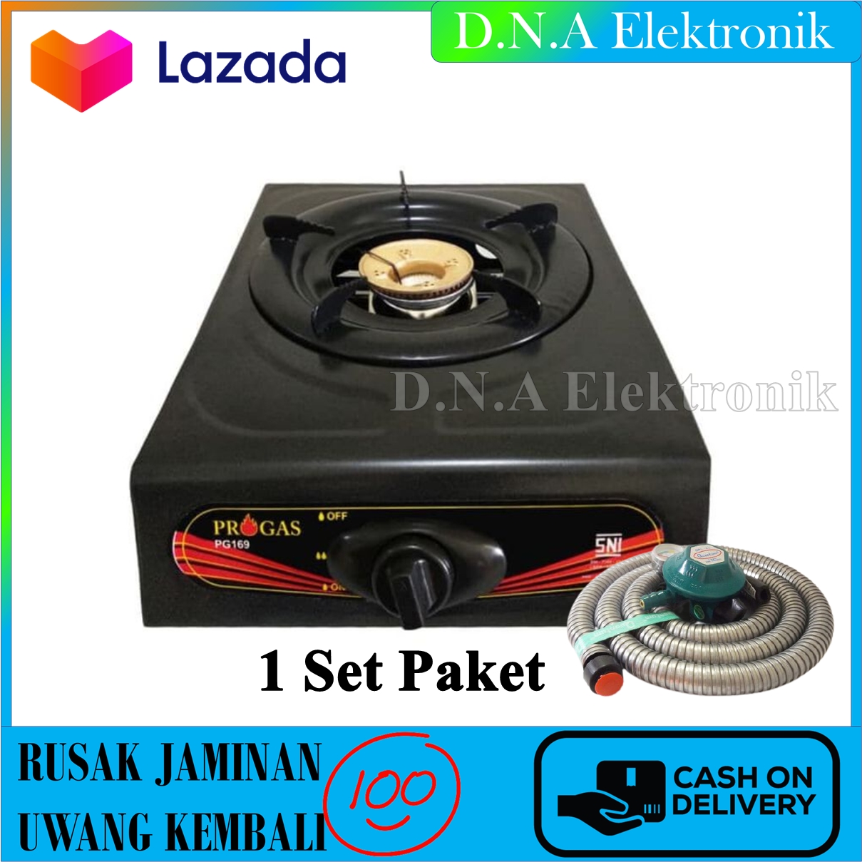 Kompor Gas 1 Tungku Murah Progas / Kompor Satu Tungku / Kompor Murah