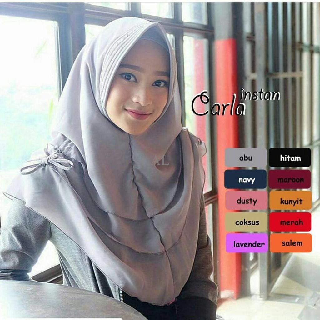 Jilbab Hijab Murah Wanita / Carla Instan / Grosir Jilbab Instan Syari Jumbo