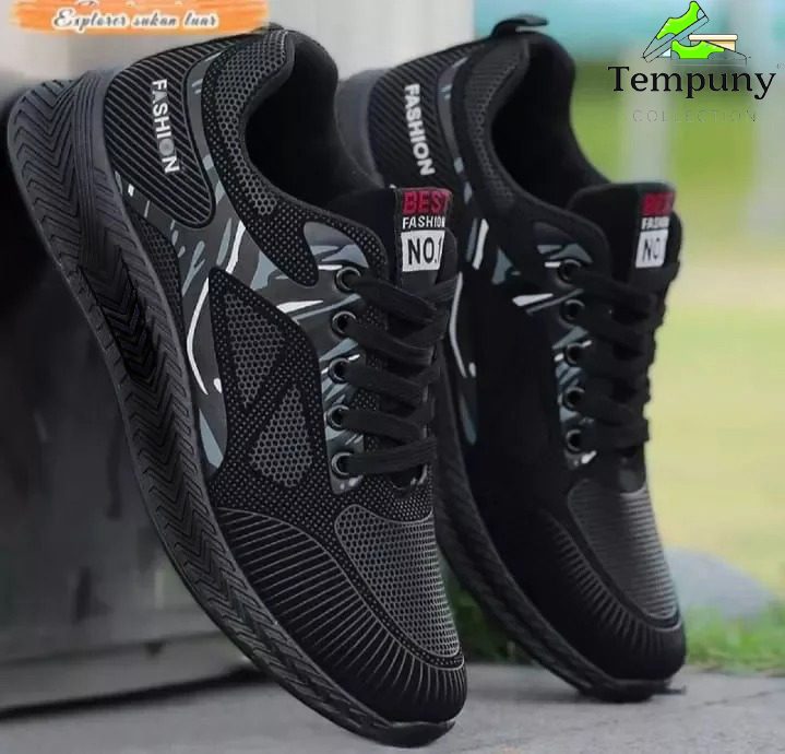 BEST FASHION Sepatu Sneakers Pria Casual Fashion Terbaru Sport