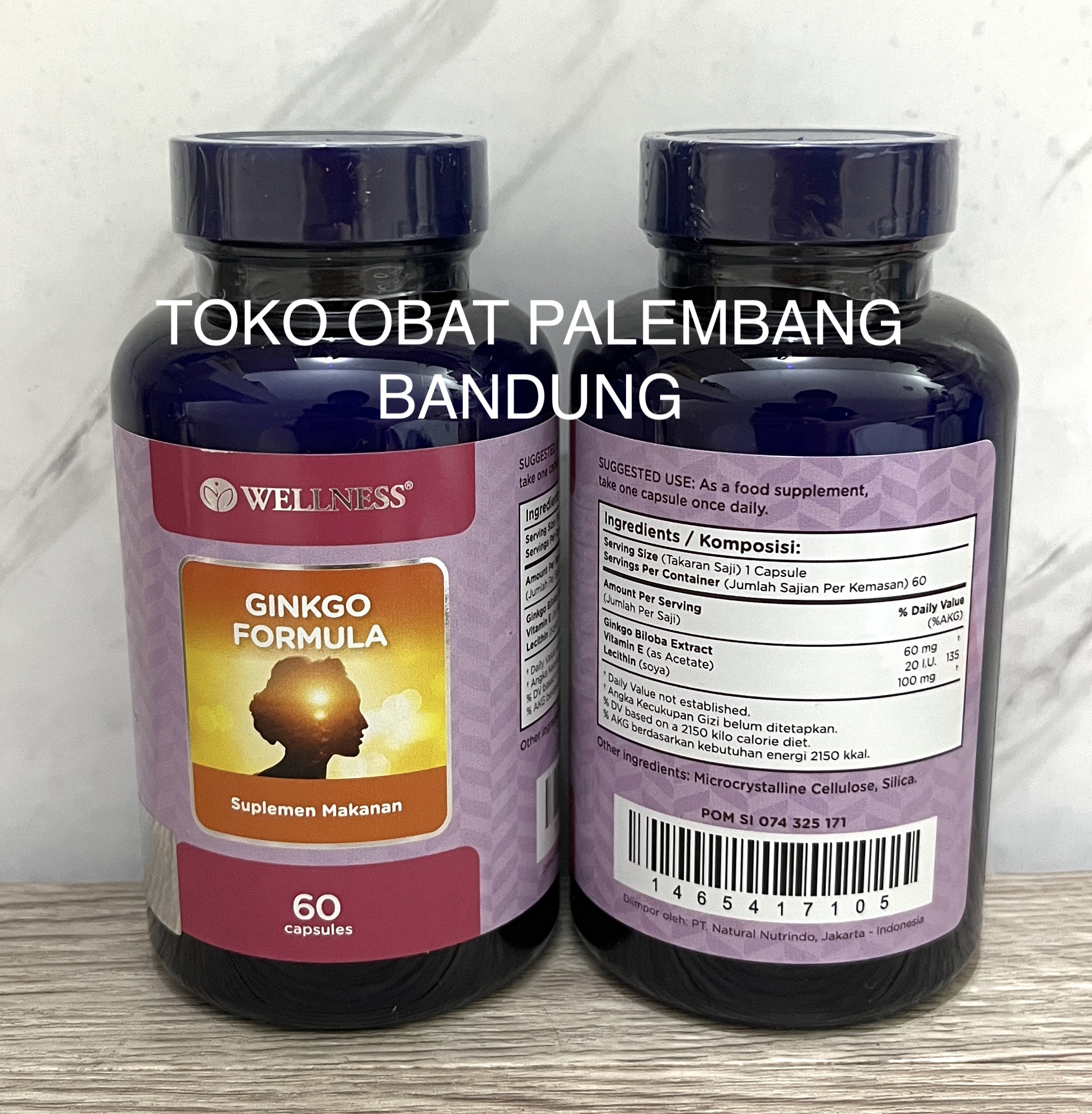 WELLNESS GINKGO FORMULA 60 KAPSUL GINGKO FORMULA WELLNESS GINKGO BILOBA