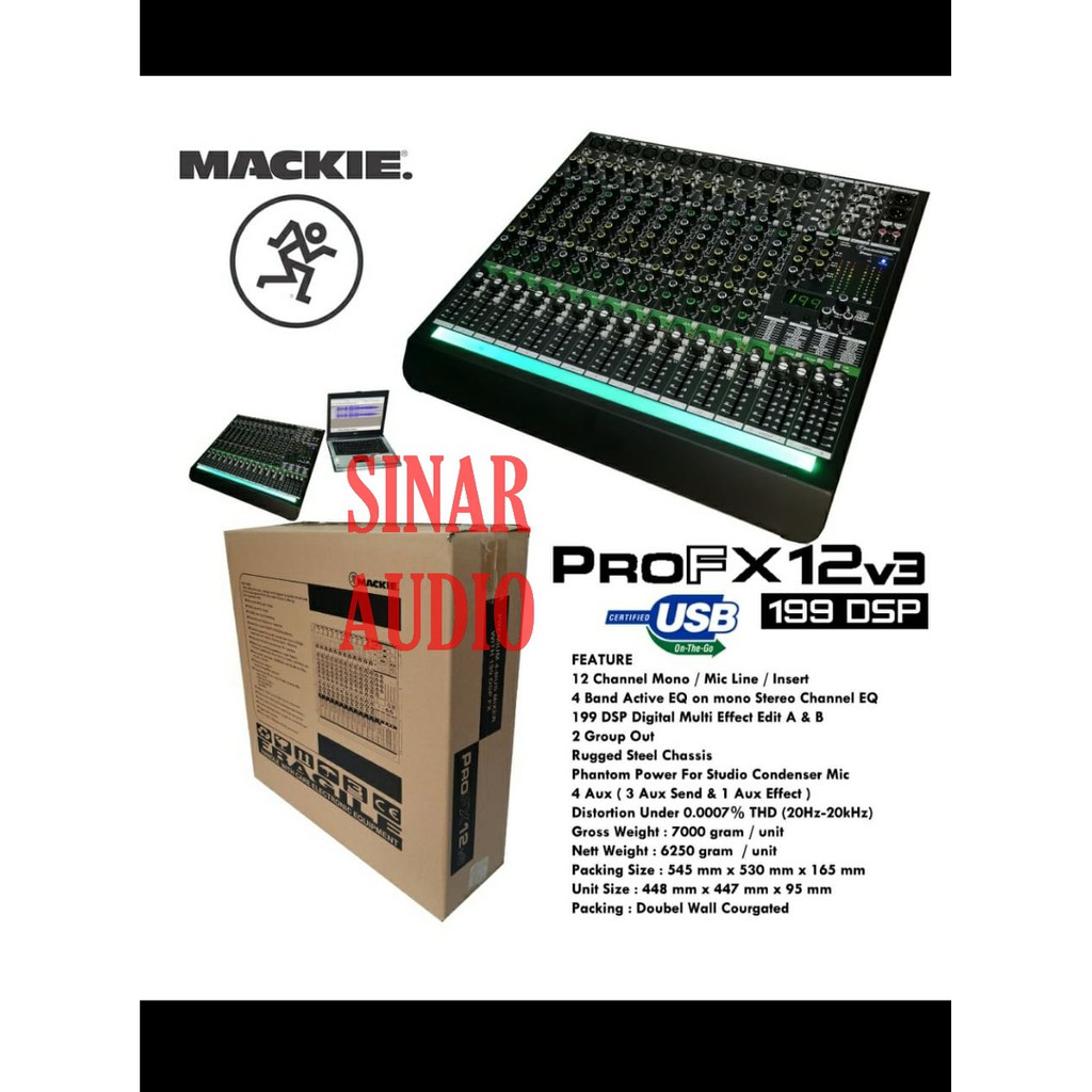 MIXER AUDIO MACKIE PRO FX12V3 PRO FX12 V3 PRO FX 12V3 12 CHANNEL Lazada Indonesia
