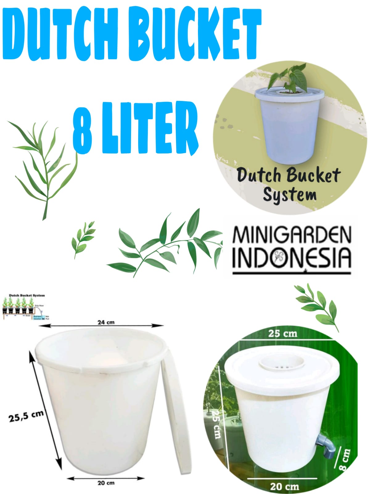 EMBER HIDROPONIK DUTCH BUCKET SYSTEM 8 LITER BOX WADAH POT HIDROPONIK Lazada Indonesia