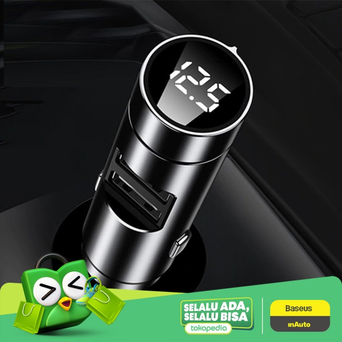 BASEUS ENERGY COLUMN CAR CHARGER FM TRANSMITTER MODULATOR MP3 PLAYER
