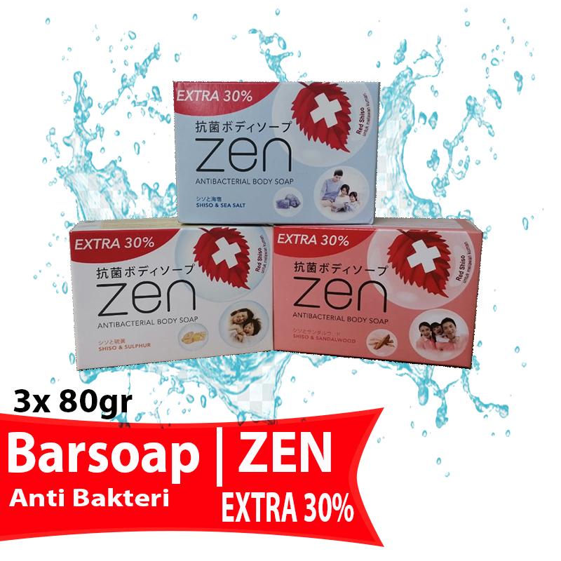 36RBA Barsoap Zen Antibacterial 80g +25g / Sabun Batang / Sabun Kesehatan