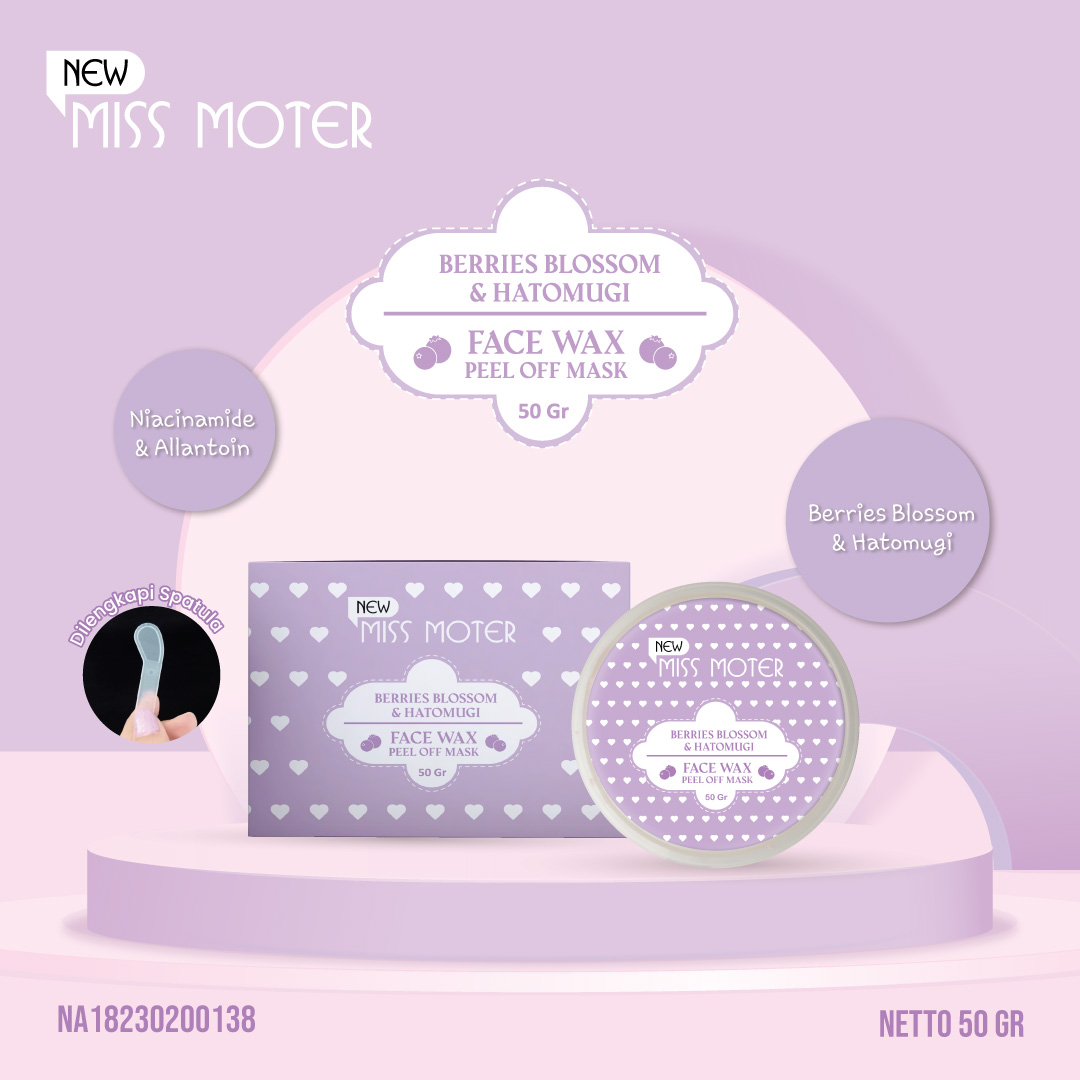 NEW MISS MOTER Berries Blossom and Hatomugi Face Wax (FACE MASK