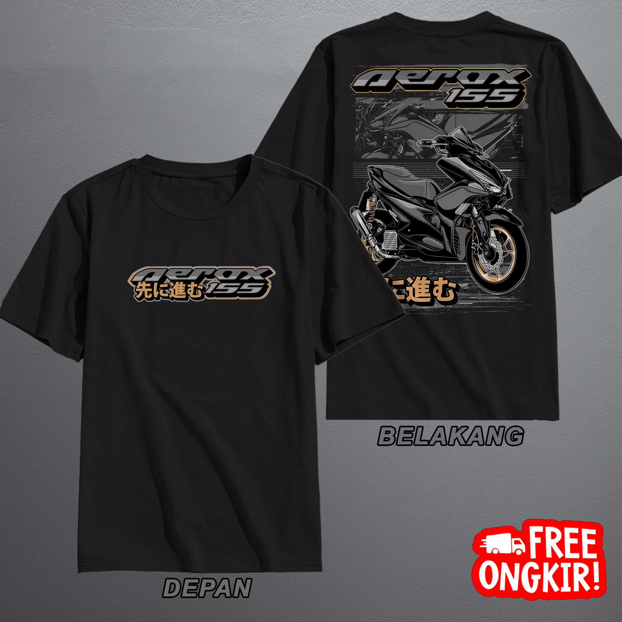 Kaos Aerox 155 Connected Kaos Yamaha Aerox 155 Baju Aerox Gank Kaos T Shirt Kaos Sunmori Baju 6204