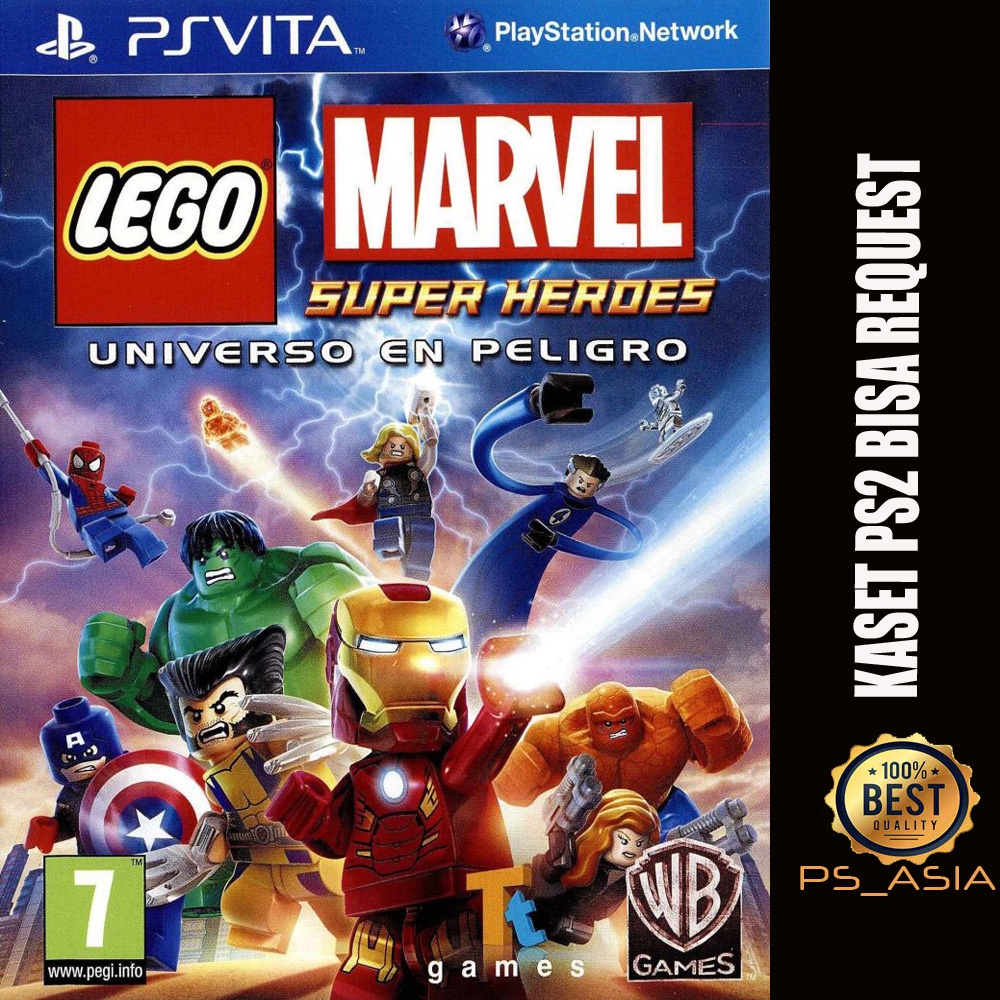 Ps2 Cassete: LEGO Marvel Super Herois