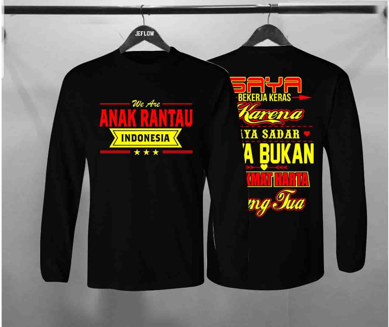 BANG KAOS DISTRO ANAK RANTAU INDONESIA LGN PANJANG HITAM KAOS DISTRO / KAOS PRIA / BAJU DISTRO / BAJU PRIA.