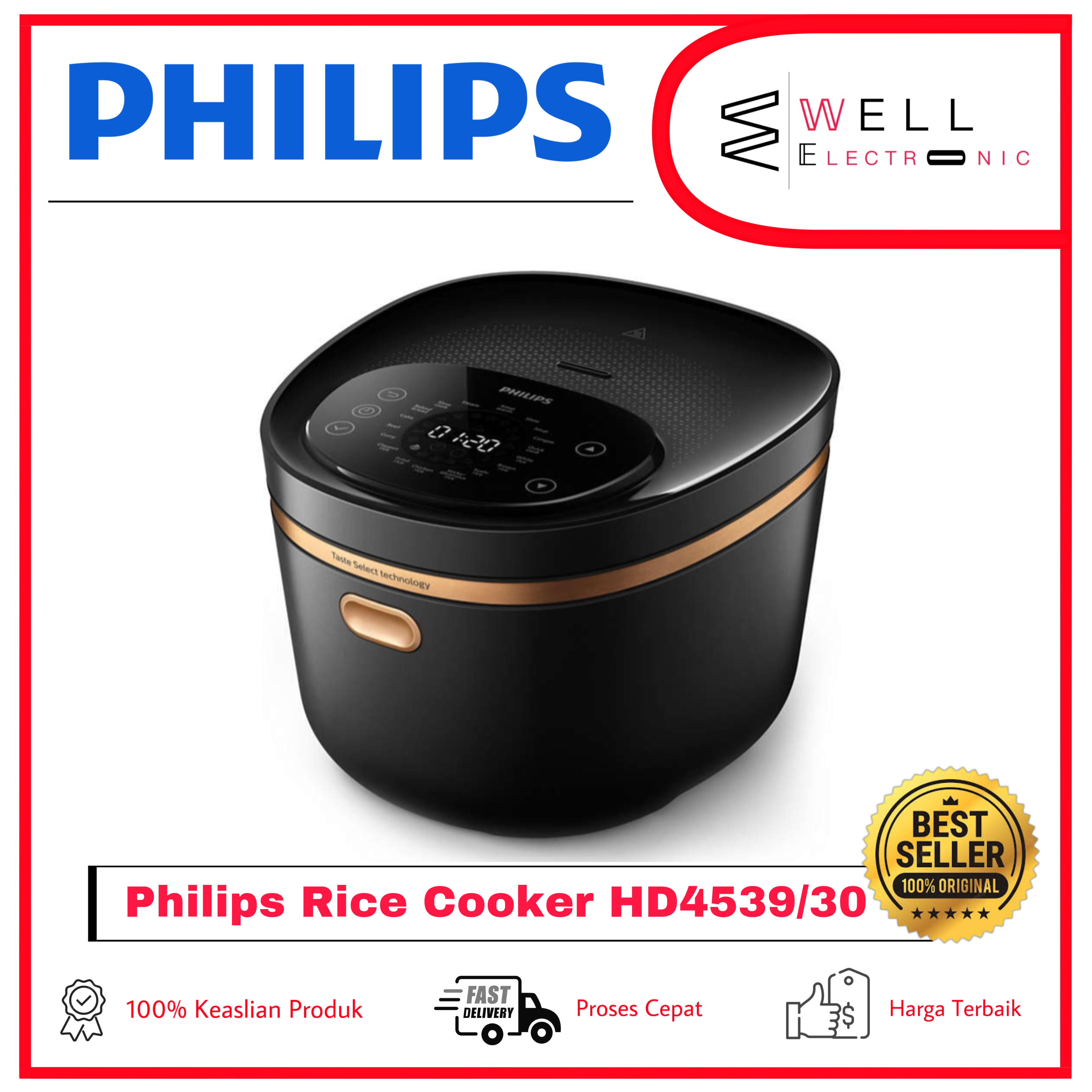 Philips HD4539/30 Digital Rice Cooker 5000 Series HD 4539 Induction