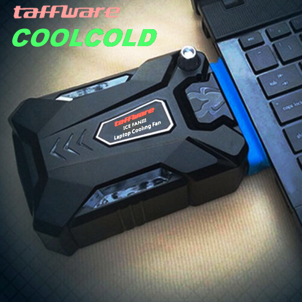 Universal Laptop Vacuum Cooler ICE FAN 3 Kipas Pendingin Laptop Black