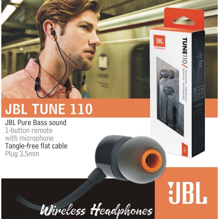 JBL TUNE 110 Earphone Original | Lazada 