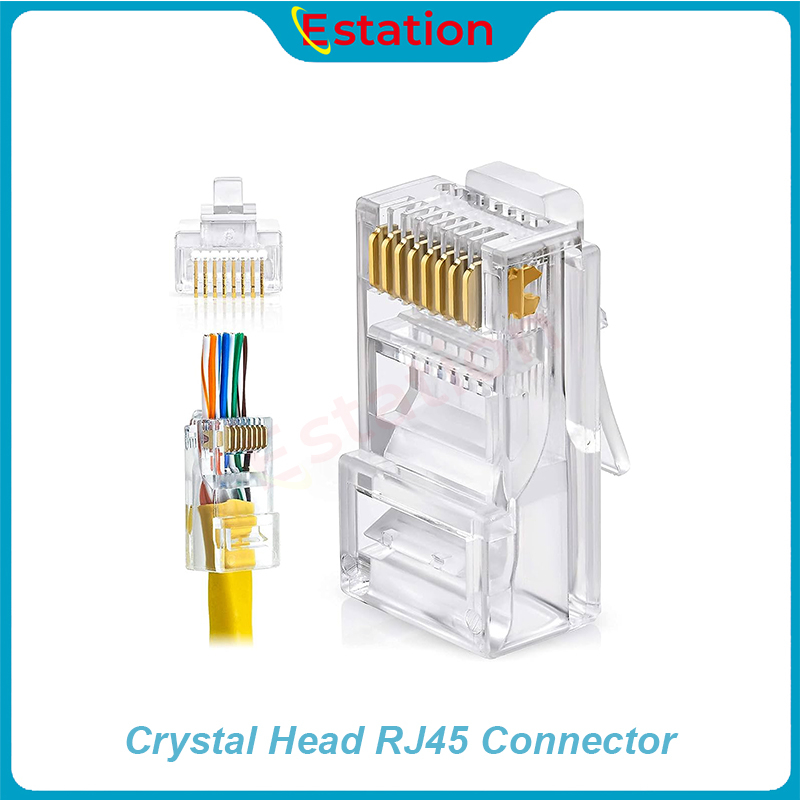 RJ45 Connectors Crimp Ends UTP Network Plug 50 buah good quality rj45 ...