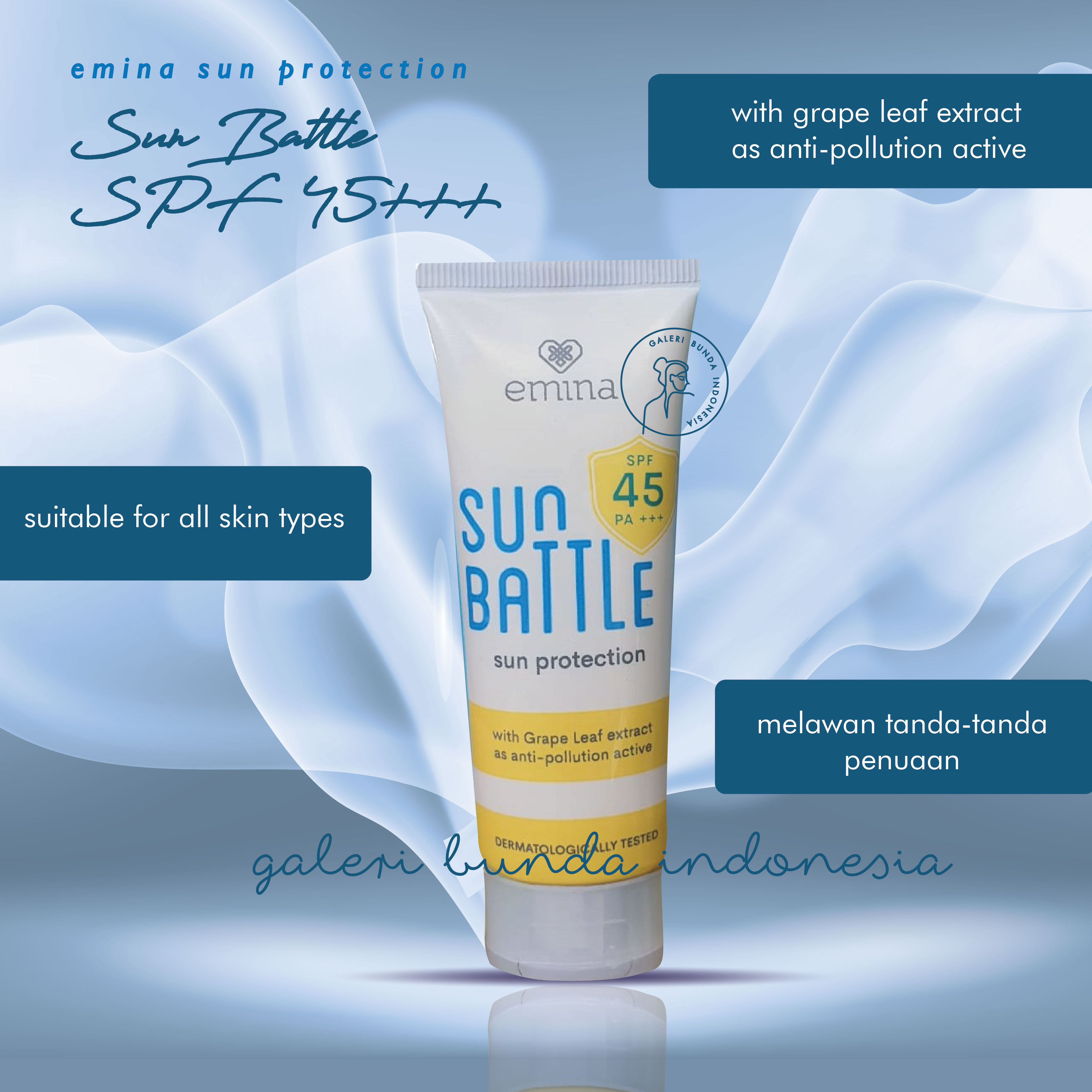 manfaat sunscreen emina spf 45