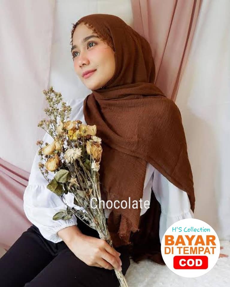 PASMINA CRINKLE IMPORT/ Hijab/Jilbab/pasmina crinkkle import/ Warna terlengkap