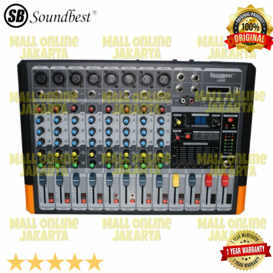 Power mixer 8 channel soundbest js8d Original ampli js 8d 8 ch Lazada
