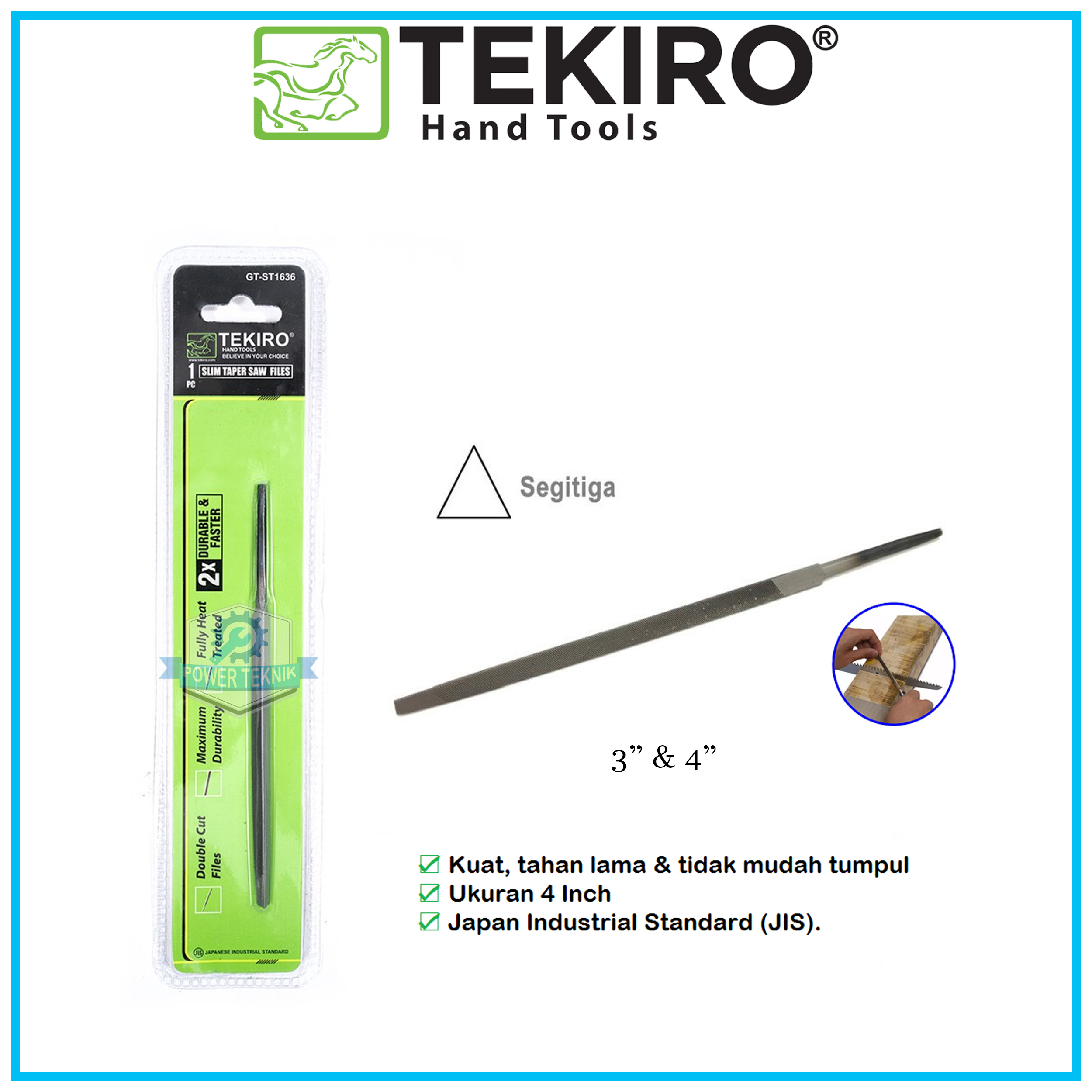 TEKIRO Kikir Segitiga / Kikir Slim 3