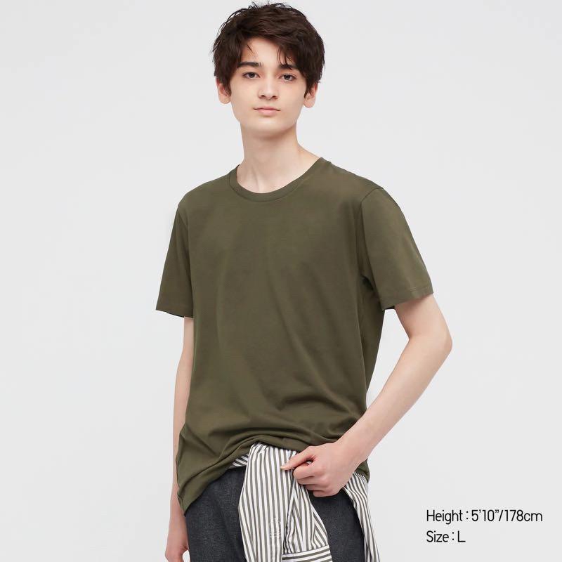 KAOS TSHIRT PRIA UNIQLO T-SHIRT COTONE SUPIMA U Crew Neck Short