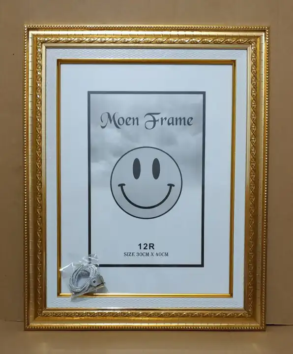 Termurah Bingkai Foto Minimalis Frame Foto Ukuran Besar 12r Ukir Linen 30 X 40 Cm Warna Gold Cod Lazada Indonesia