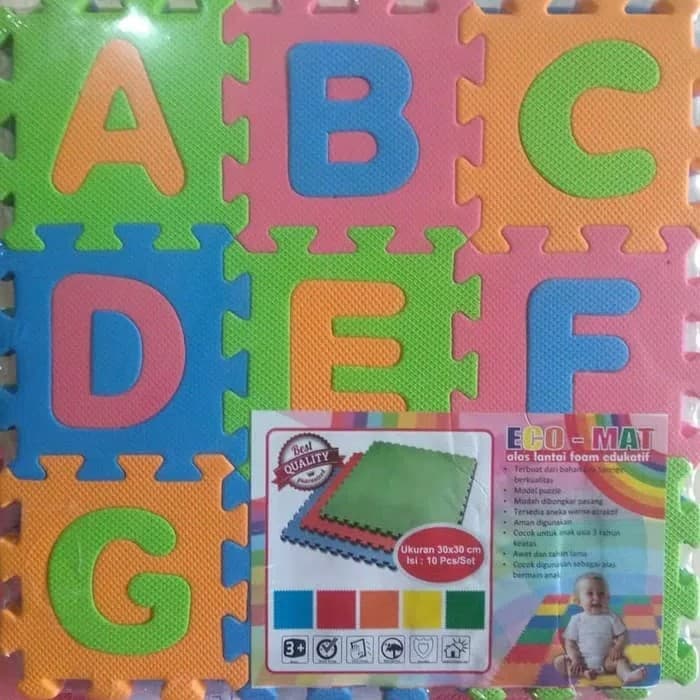 Eccomat Matras Puzzle Mini Puzzle Matras Abjad Mini Angka