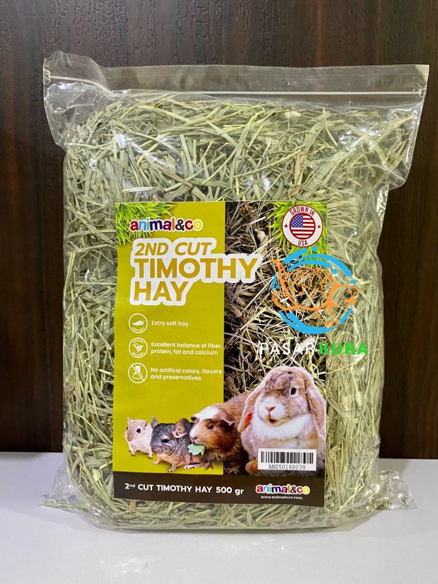 AnimalnCo 2nd Cut Timothy Hay 500gr Rumput Hay Makanan Kelinci | Lazada ...