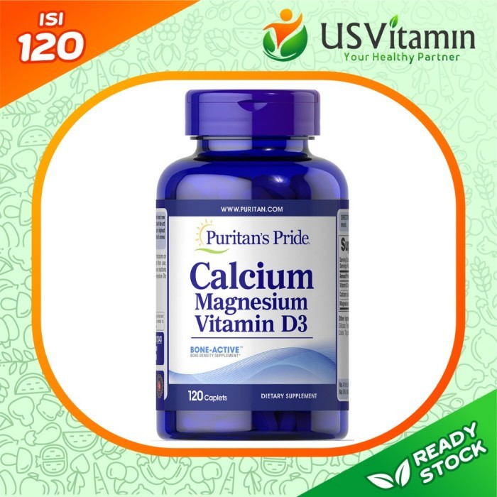 puritan's pride calcium magnesium vitamin d3 120 caps (F1U1) vitamin