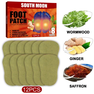 Ginger Wormwood Herbal Foot Patch Cleansing and Dehumidifying Foot Therapy and Conditioning Foot Patch Improve metabolism and blood circulation