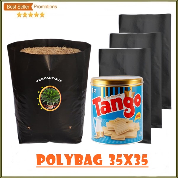 4 lembar Plastik Polibag Polibeg Polybag Poliback Polibek Polibak Uk