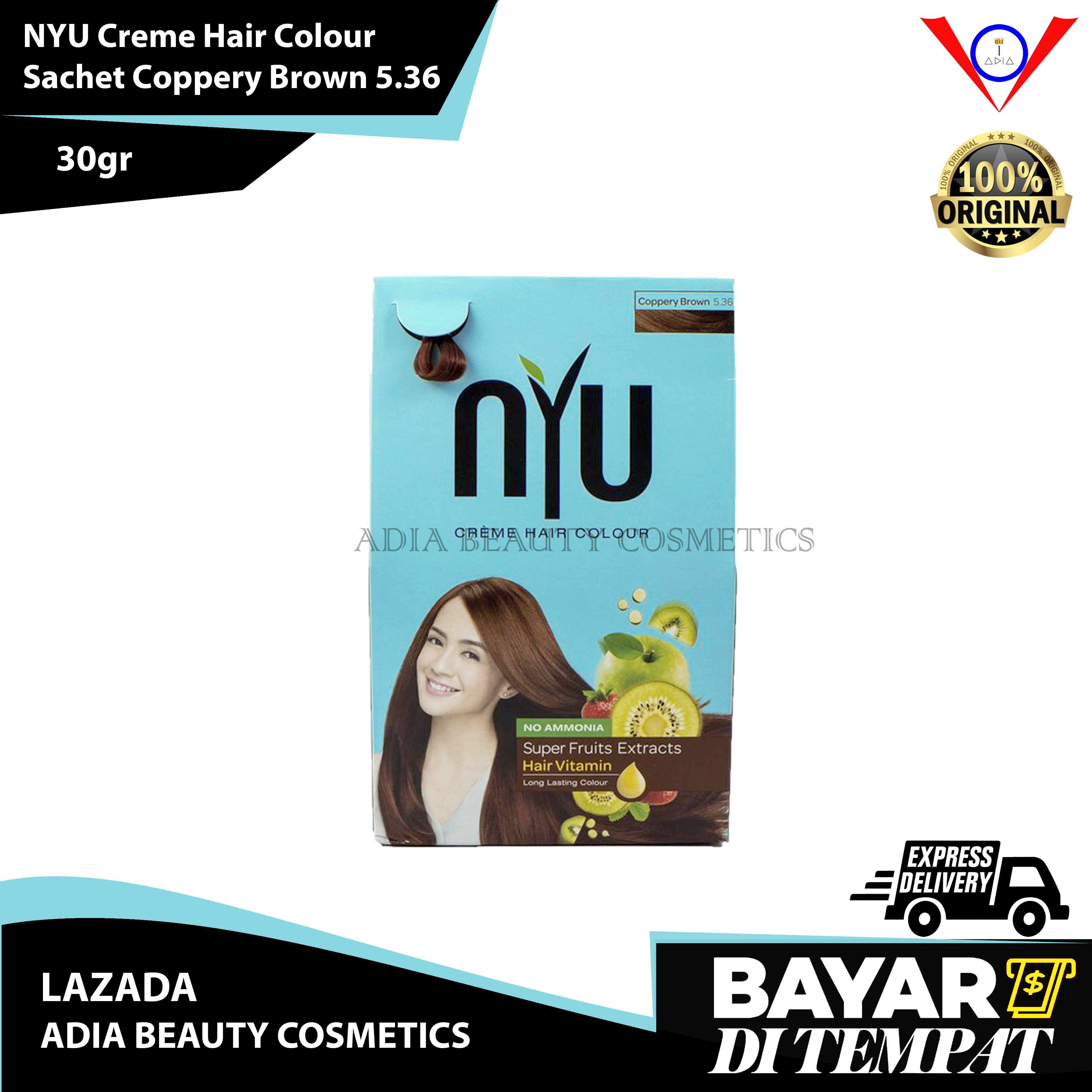 Nyu Hair Color Coppery Brown 30 Gram Box Pewarna Rambut Warna Rambut Pewarna Rambut Yang Bagus Cat Rambut Nyu Pewarna Rambut Permanen Halal Nyu Pewarna Rambut