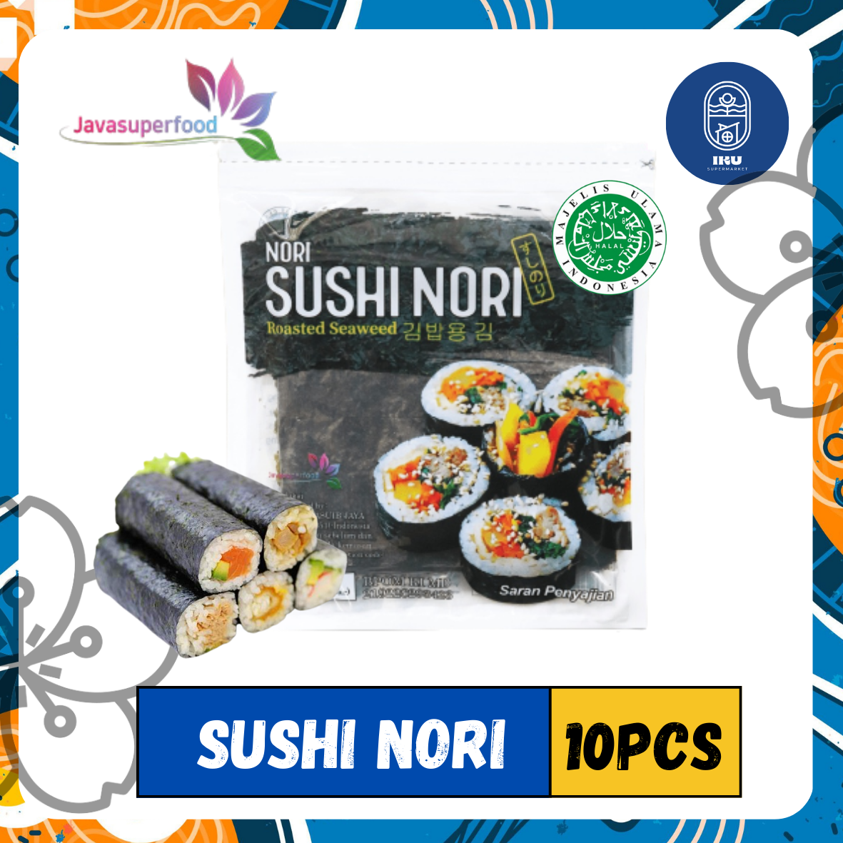 SUSHI NORI SHEET Gold isi 10 Lembar 25 GR Sushi Roasted Seaweed