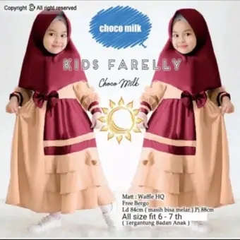 Farelly Kids Gamis Syari Set Khimar Anak Usia 2 10 Tahun Baju Gamis Anak Perempuan Baju Gamis Anak Wanita Baju Gamis Syari Anak Lazada Indonesia