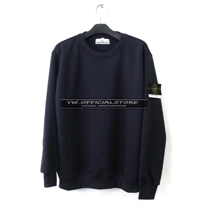 stone island navy crew neck