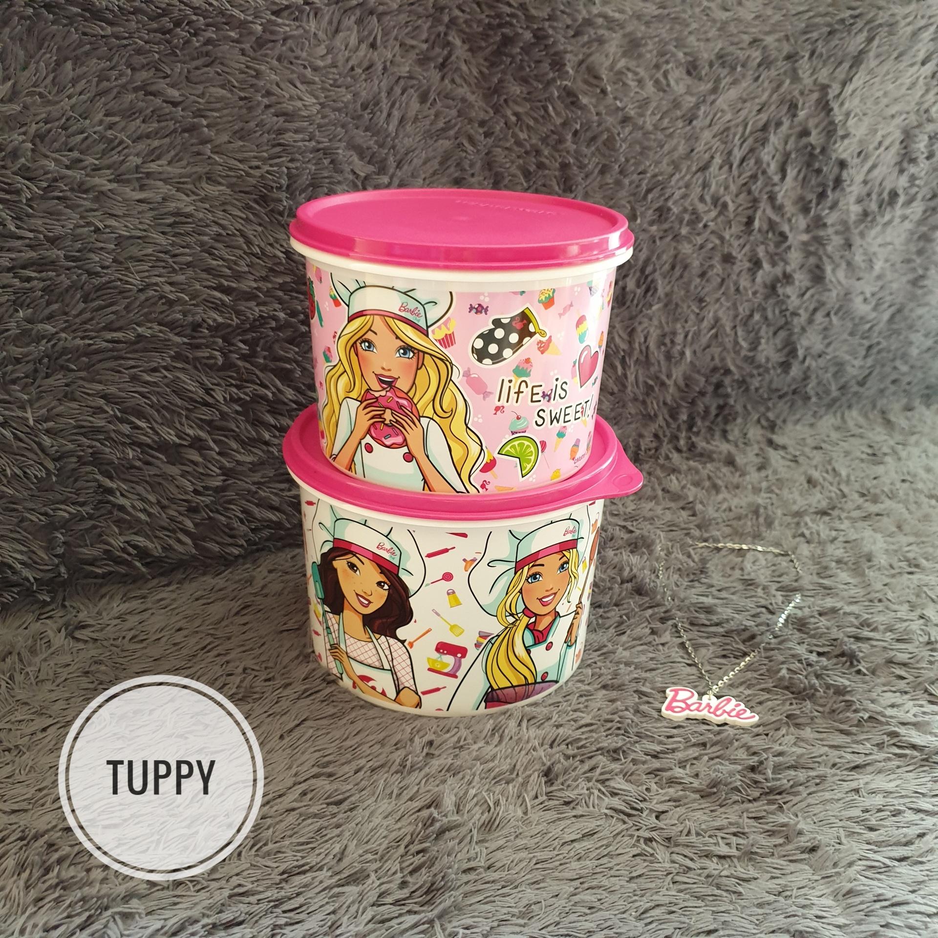 Tupperware Barbie Canister (2) Toples Barbie Tupperware | Lazada Indonesia