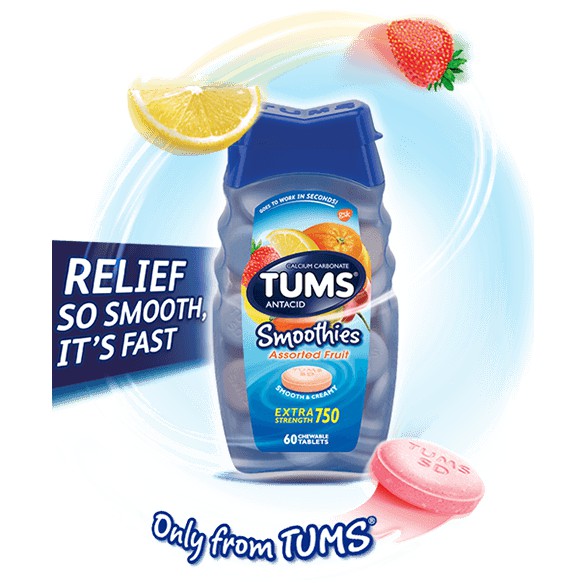 (USA ORIGINAL) Tums extra strenght smooties obat lambung obat maag obat